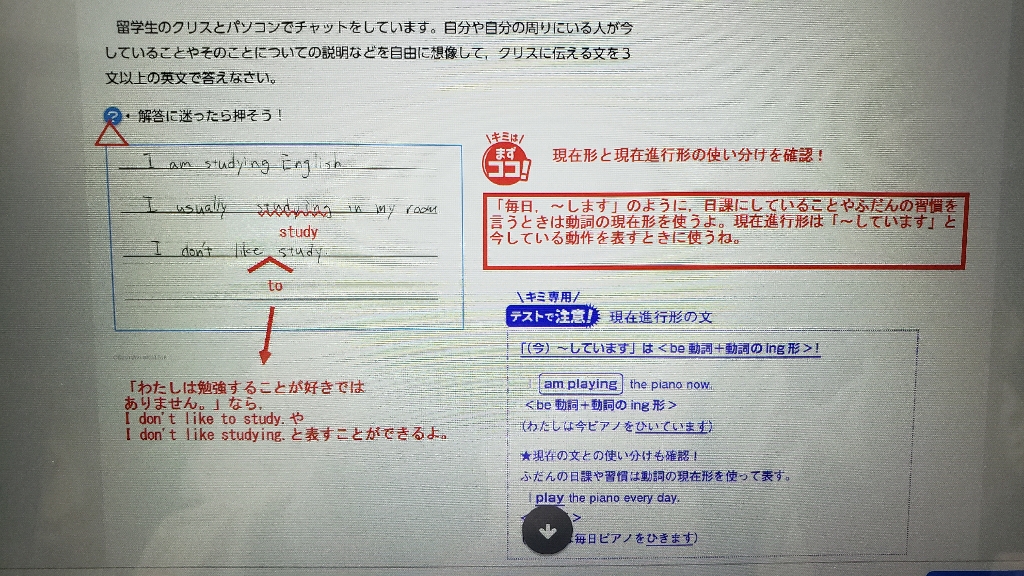 進研ゼミ中学講座　赤ペン先生